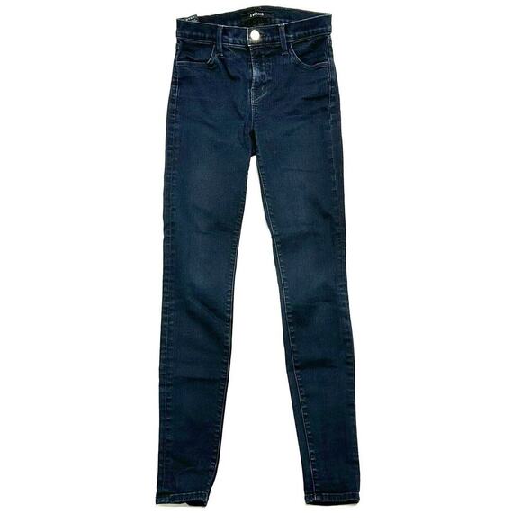 J Brand Jeans Womens Size 25 Denim Skinny Dark Wash Mid Rise Maria Bluebird - Picture 1 of 11